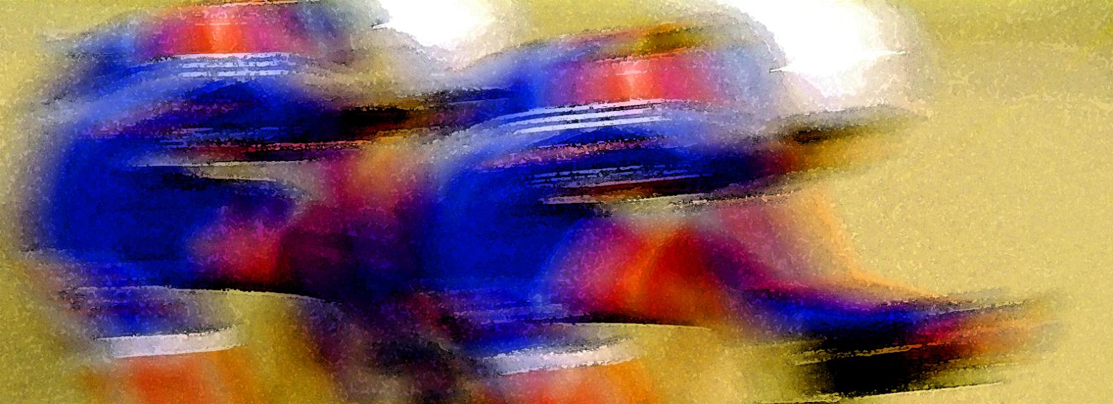 TWO FRENCH acrylique sur toile 40x110cm